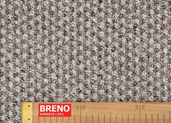 Breno Metrážový koberec TANGO NEW 4015 – hnědo-béžový, šíře 400 cm, Béžová/Hnědá