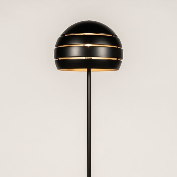 Stojací retro lampa Cantonn Nero and Gold (LMD)