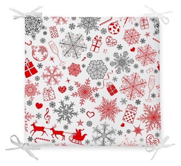 Vánoční podsedák s příměsí bavlny Minimalist Cushion Covers Ornaments, 42 x 42 cm