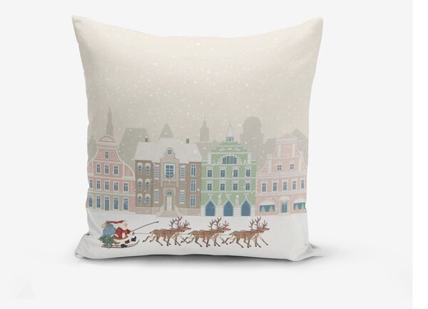 Sada 4 vánočních povlaků na polštář a běhounu na stůl Minimalist Cushion Covers Holiday Season