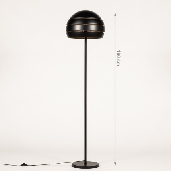 Stojací retro lampa Cantonn Nero and Gold (LMD)