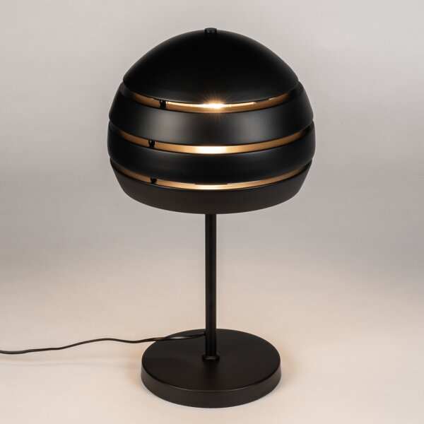 Stolní retro lampa Cantonn Nero and Gold (LMD)