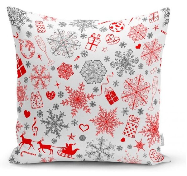 Sada 4 vánočních povlaků na polštář a běhounu na stůl Minimalist Cushion Covers Snowflakes