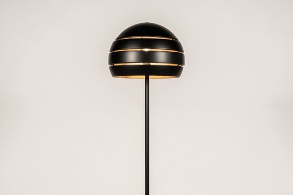 Stojací retro lampa Cantonn Nero and Gold (LMD)