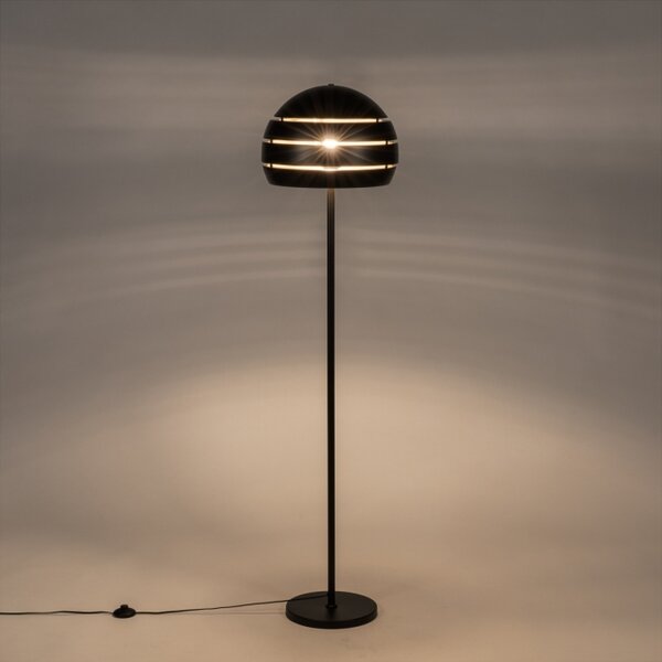 Stojací retro lampa Cantonn Nero and Gold (LMD)