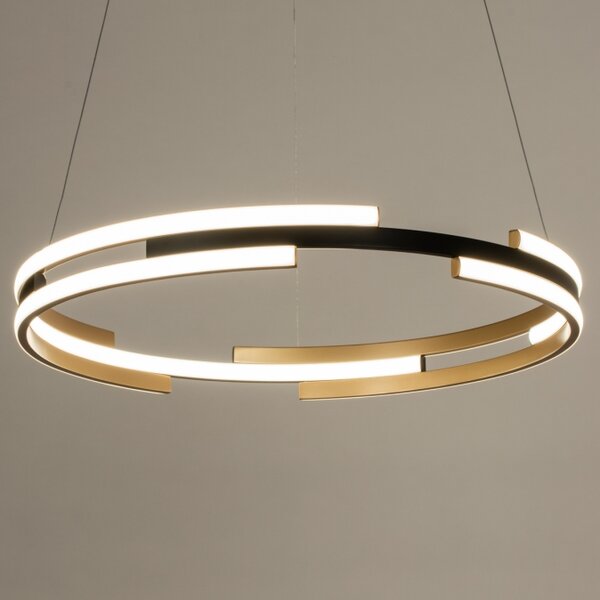 Závěsné kruhové LED svítidlo nad jídelní stůl Delta Trio Ring Gold 60 (LMD)