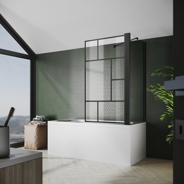 SONNI nástavec na vanu 80x140cm sprchový kout pro vanu Skládací, sprcha, NANO sklo ESG