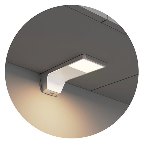 Kuchyňská linka 260/260 cm JING - dub ferrara / legno + LED, dřez a příborník ZDARMA