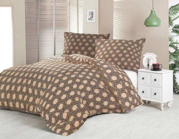 Kvalitex Saténové povlečení LUXURY COLLECTION CARERO béžové 1x 140/200, 1x 70/90cm