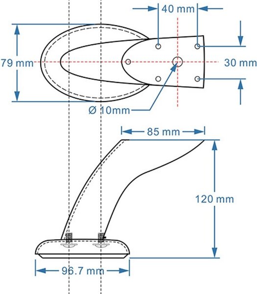 Sada 12 kovových nábytkových nohou | skříňové nohy [výška-12 cm] | nohy pro pohovky, postele, židle, konferenční stolky, skříně a další nábytek | soklové nohy | stolové nohy - nábytkové nohy | nohy pohovky | nohy skříněk