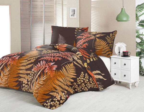 Kvalitex Saténové povlečení LUXURY COLLECTION KAPRADÍ hnědé 1x 140/200, 1x 70/90cm