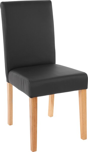 Sada 4 jídelních židlí Kuchyňská židle Littau Umělá kůže, černý mat, světlé nohy