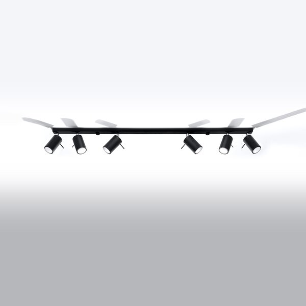 Sollux Lighting Ring stropní světlo 6x40 W černá SL.0334