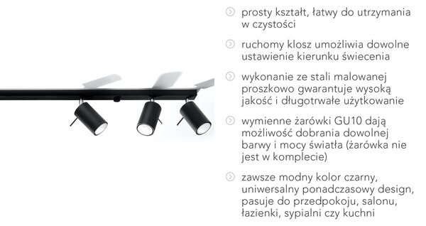 Sollux Lighting Ring stropní světlo 6x40 W černá SL.0334
