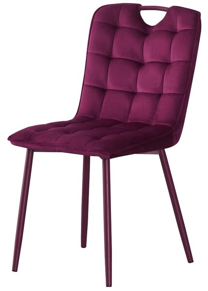 Jídelní židle Casa Dolce MILINDA, sada 4 ks, šířka 47 x hloubka 58,5 x výška 86 cm, sametové čalounění, červená