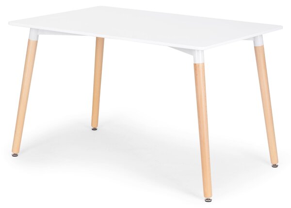 ModernHome KJSDT-01 Dřevěný jídelní stůl 120 x 60 cm, bílý