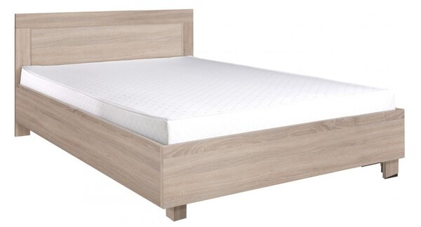Manželská postel s matrací a roštem 160x200 TAKA - dub sonoma