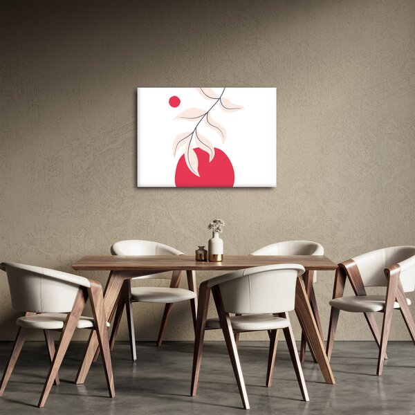 Obraz - Růžová florální abstrakce N⁰2 (70x50 cm)