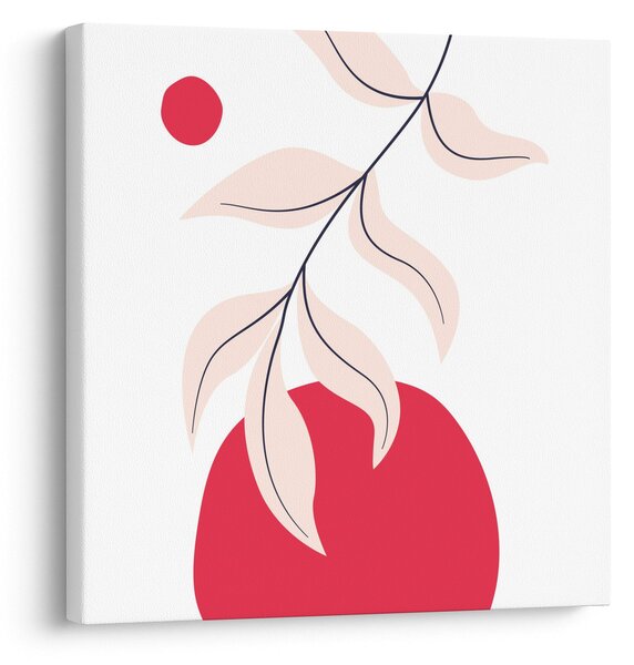 Obraz - Růžová florální abstrakce N⁰2 (30x30 cm)