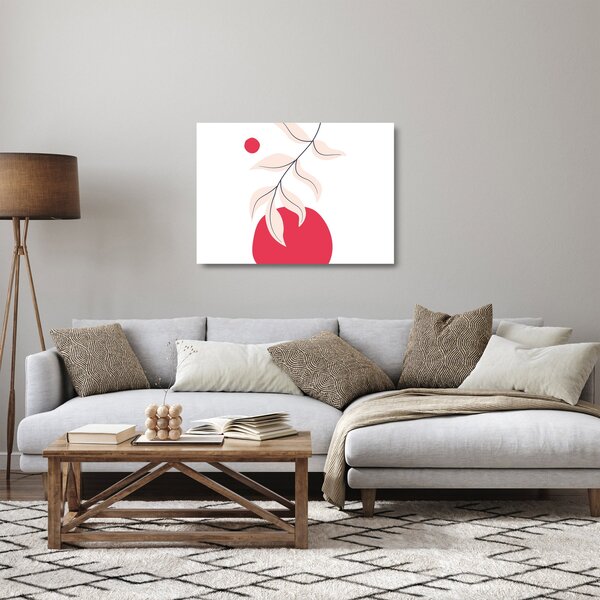 Skleněný obraz - Růžová florální abstrakce N⁰2 (70x50 cm)