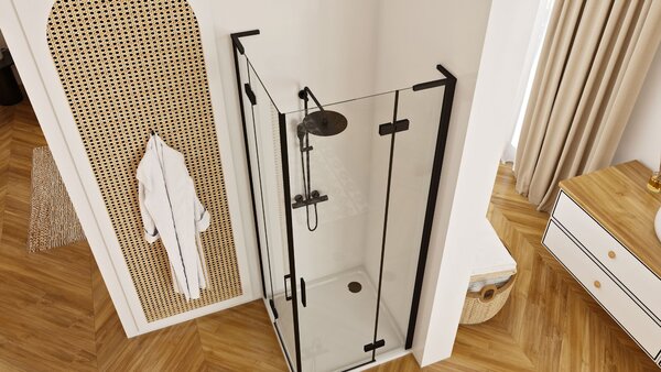 Sprchový Kout HUGO Double Black 80x80