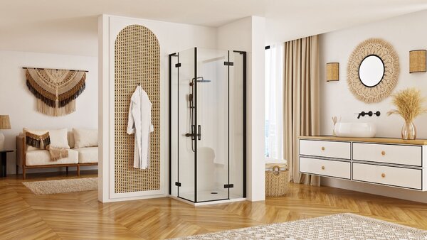 Sprchový Kout HUGO Double Black 80x80