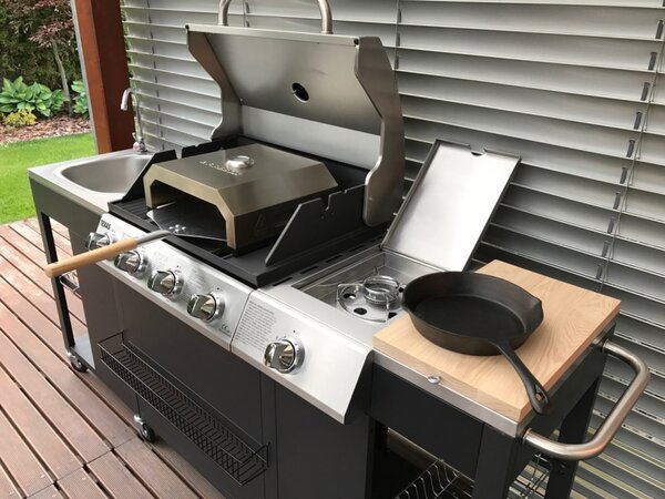 Velká luxusní zahradní kuchyně s plynovým grilem Avenberg TEXAS