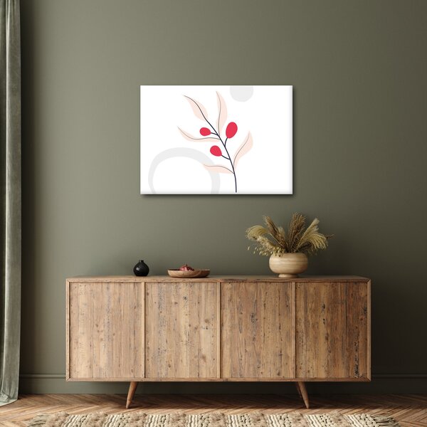 Obraz - Růžová florální abstrakce N⁰3 (70x50 cm)