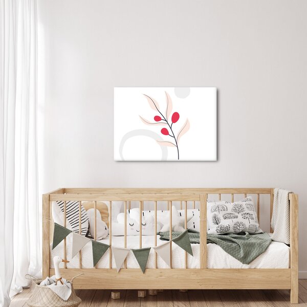 Obraz - Růžová florální abstrakce N⁰3 (70x50 cm)