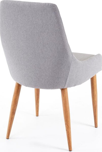 Sada 2 jídelních židlí HWC-B44 II, židle kuchyňská židle retro design látka/textil šedá