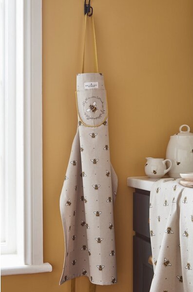 Béžovo-žlutá bavlněná zástěra Cooksmart ® Bumble Bees
