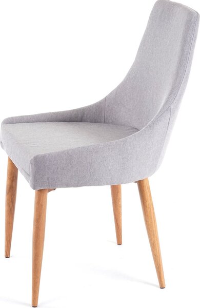 Sada 2 jídelních židlí HWC-B44 II, židle kuchyňská židle retro design látka/textil šedá
