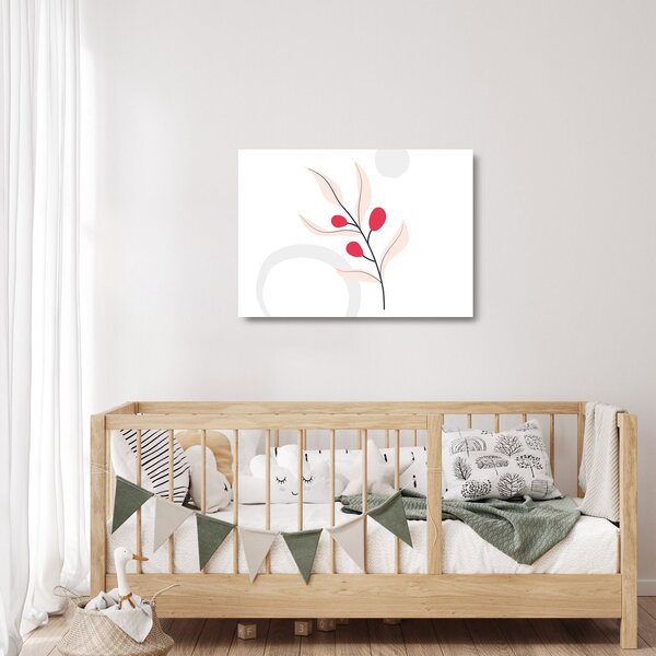 Skleněný obraz - Růžová florální abstrakce N⁰3 (70x50 cm)