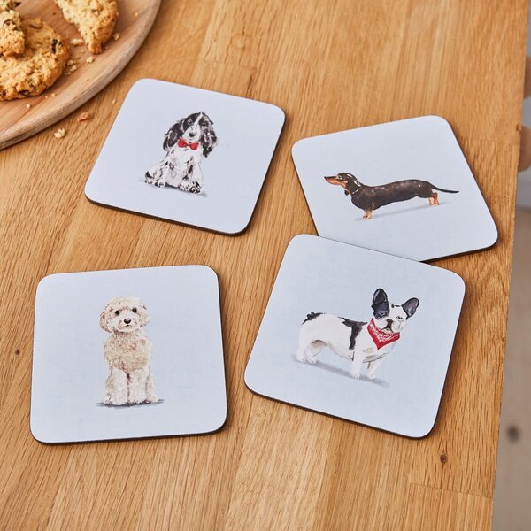 Set 4 podtácků Cooksmart ® Curious Dogs