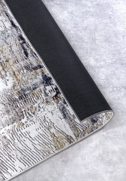 ELLE Decoration, Kusový koberec Imagination New 106037 Anthracite/Gold z kolekce Elle, 120x160, šedá, ložnice