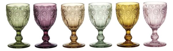 Sada 6ks barevných skleniček na víno Saint-Émilion zúžené - Ø8*15cm / 230ml - Chic Antique