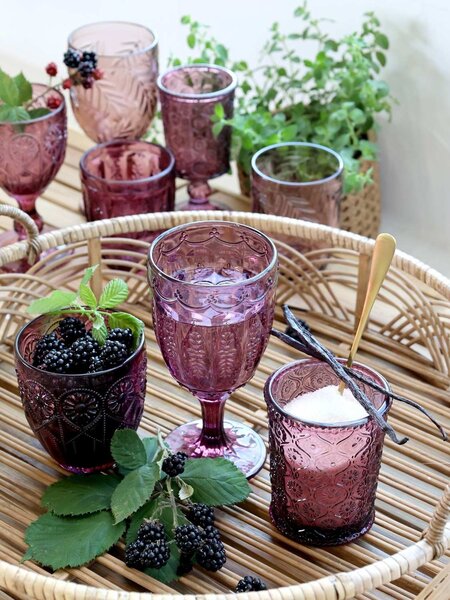 Sada 6ks barevných skleniček na víno Saint-Émilion zúžené - Ø8*15cm / 230ml - Chic Antique