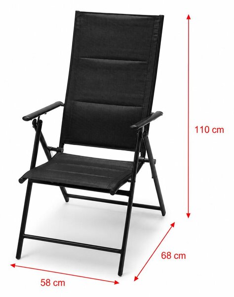 Set 4ks zahradních polohovacích židlí AVENBERG TONY
