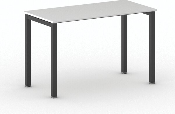 Kancelářský stůl PRIMO SQUARE, 120x60 cm, černá podnož, bílá