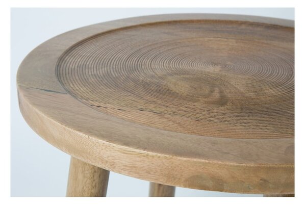 Odkládací stolek z mangového dřeva Zuiver Dendron, ⌀ 60 cm