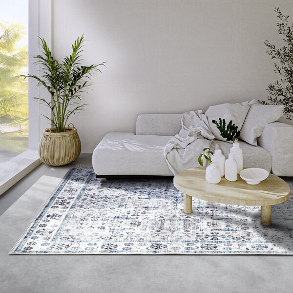 ELLE Decoration, Kusový koberec Imagination New 106042 Cream/Blue z kolekce Elle, 120x160, modrá, ložnice