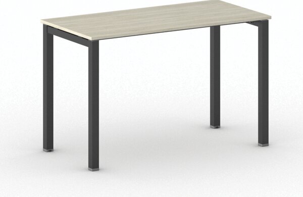 Kancelářský stůl PRIMO SQUARE, 120x60 cm, černá podnož, dub přírodní