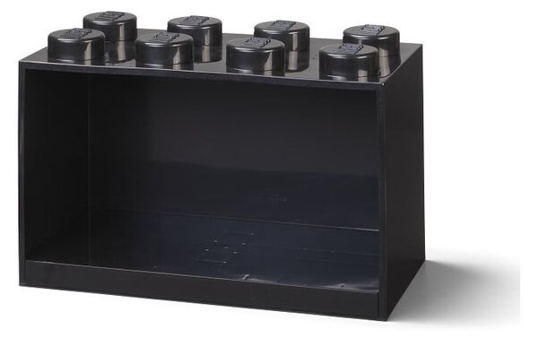 Dětská černá nástěnná police LEGO® Brick 8