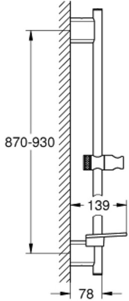 Grohe Rainshower sprchová tyč |90 cm 26603000