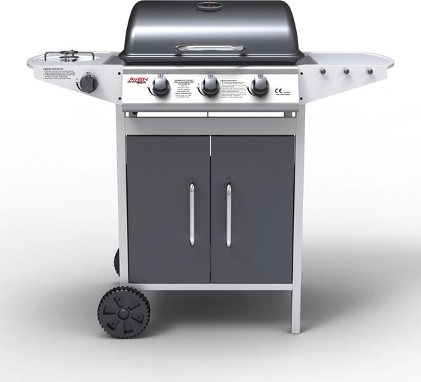 Plynový BBQ gril s bočním hořákem Avenberg BOSTON