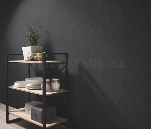 Vliesové tapety na zeď Play of Light 10418-15, rozměr 10,05 m x 0,53 m, beton černý, Erismann