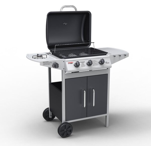 Plynový BBQ gril s bočním hořákem Avenberg BOSTON