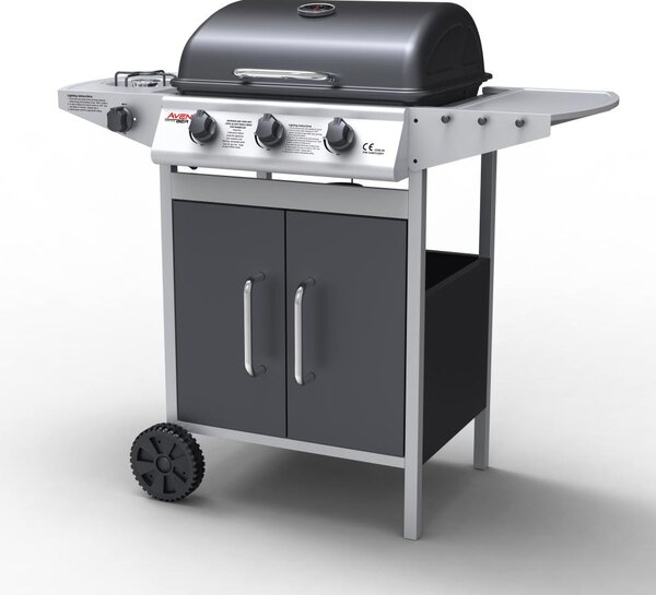 Plynový BBQ gril s bočním hořákem Avenberg BOSTON