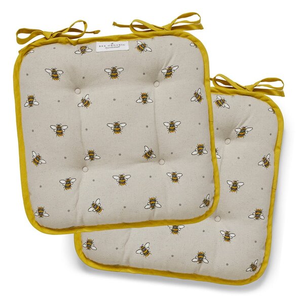 Béžovo-žlutý bavlněný podsedák Cooksmart ® Bumble Bees