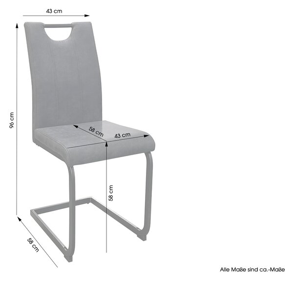 ByLIVING Jídelní židle set 2 BANFF / tkaná látka antracit / rám kov černý mat / s područkou / otočná / š 42, v 97, hl 58 cm